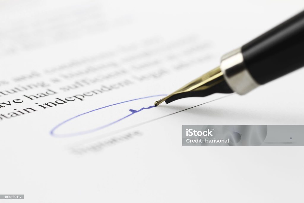 A law being signed